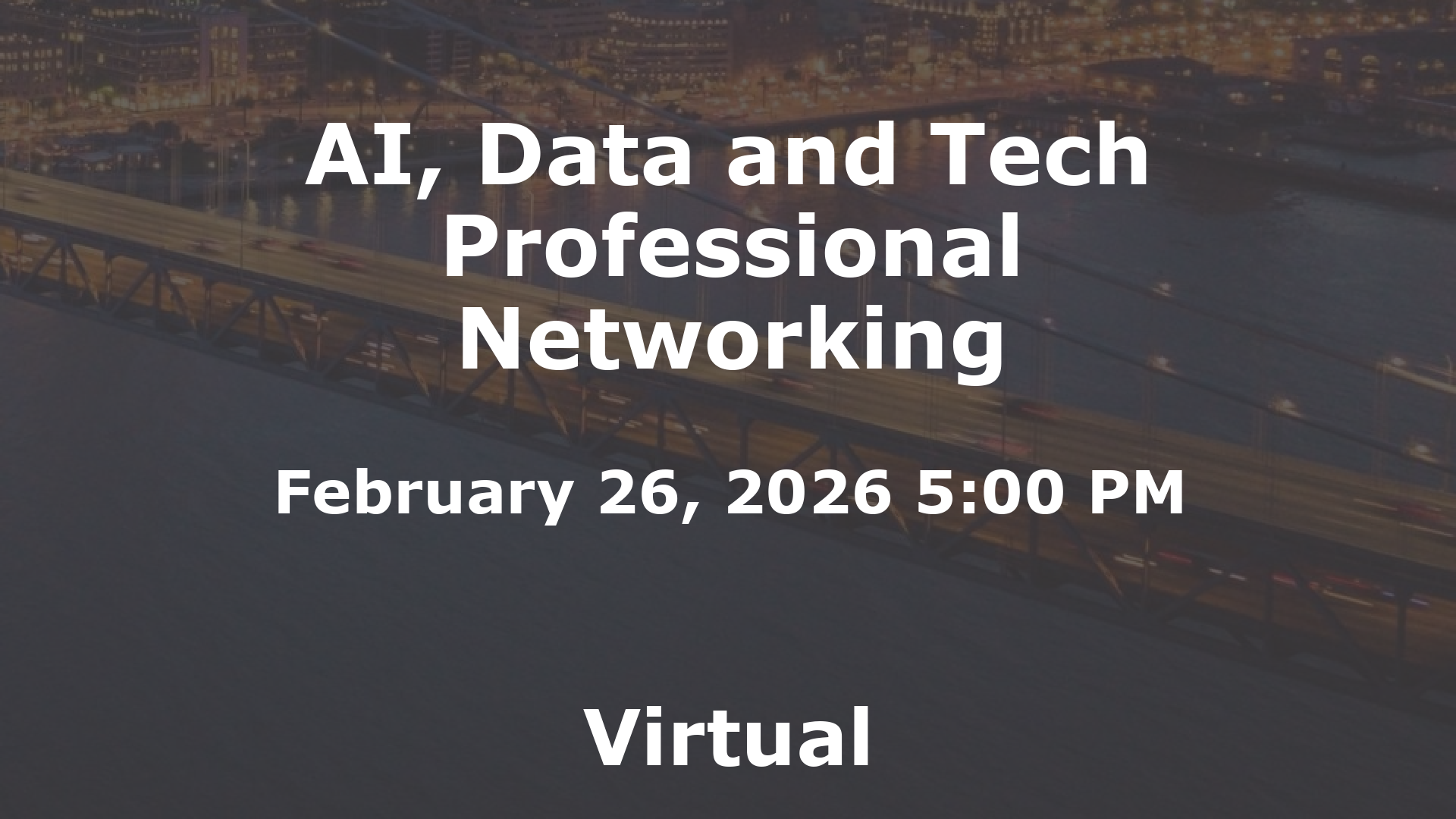 AI, Data and Tech Professional Networking event image